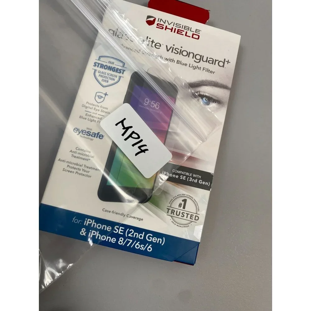 NEW Invisible Shield Phone Screen Protector Glass Elite Visionguard iPhone SE (3
